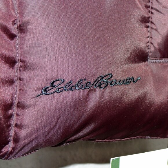 Eddie Bauer Classic Down Vest Women's Dark Purple Size XS Goose Down NWT NEW - Picture 3 of 12